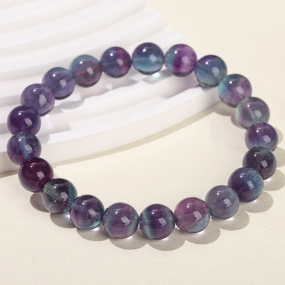7A Natural Melaleuca Purple Fluorite Bracelet