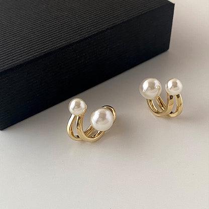 Pearl Earrings Women's French