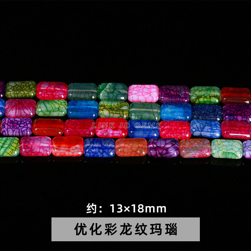 Color dragon agate water drop loose beads