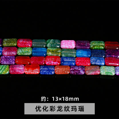 Color dragon agate water drop loose beads