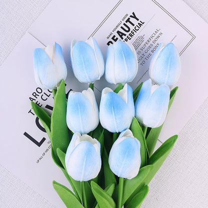 Flores artificiales de tulipán de PU al por mayor 