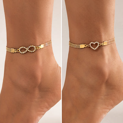 Geometric Metal Chain Anklet