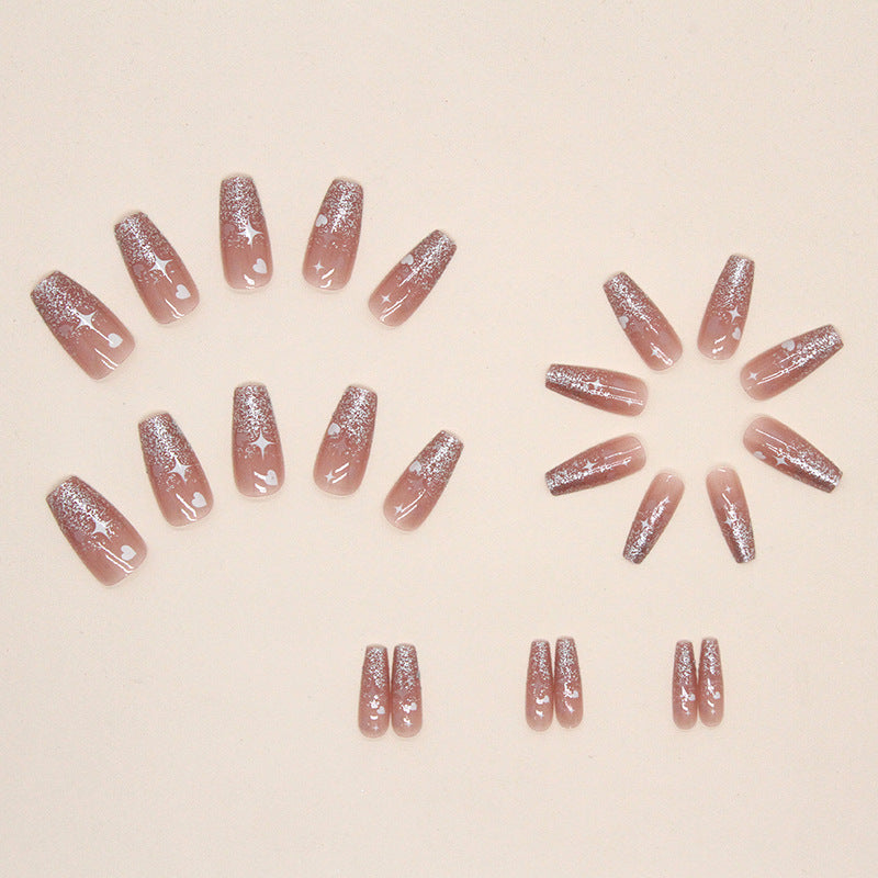 Valentine's Cat Eye Glitter Nails