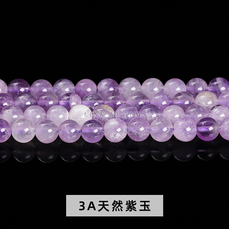 Purple jade loose beads DIY