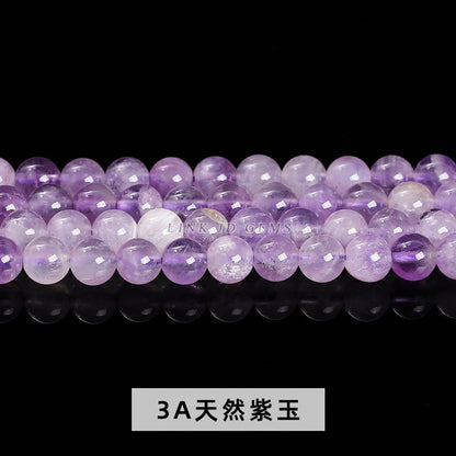 Purple jade loose beads DIY
