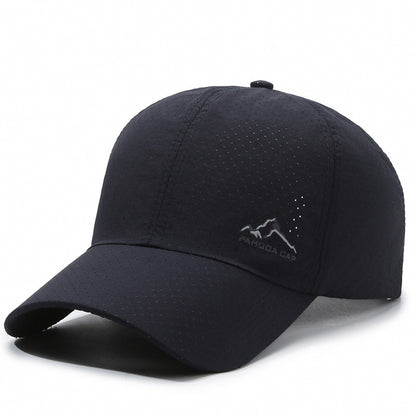 Gorra de béisbol con protección solar de malla transpirable y de secado rápido 