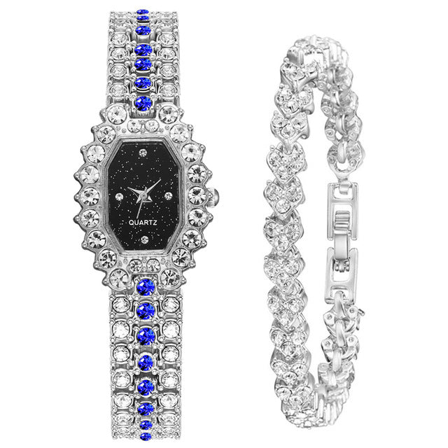 Colorful Rhinestone Starry Sky Women's Quartz Watch
