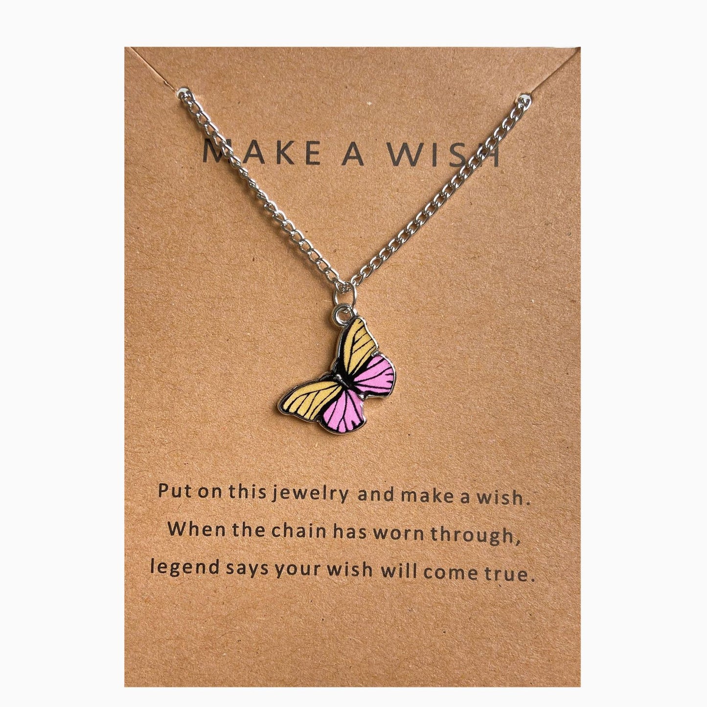 Paper Card Butterfly Necklace