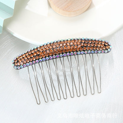 Acrylic rhinestone color pressure hair plug comb hairpin
