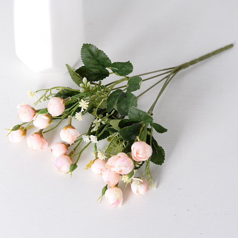 Artificial rose green buds bunch of artificial flowers