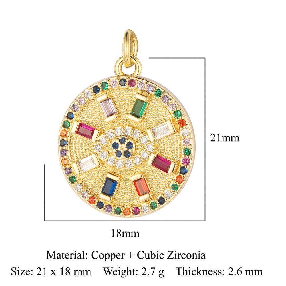 Bee Butterfly Dragonfly Copper Zircon Pendant Devil's Eye