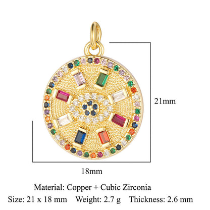 Bee Butterfly Dragonfly Copper Zircon Pendant Devil's Eye