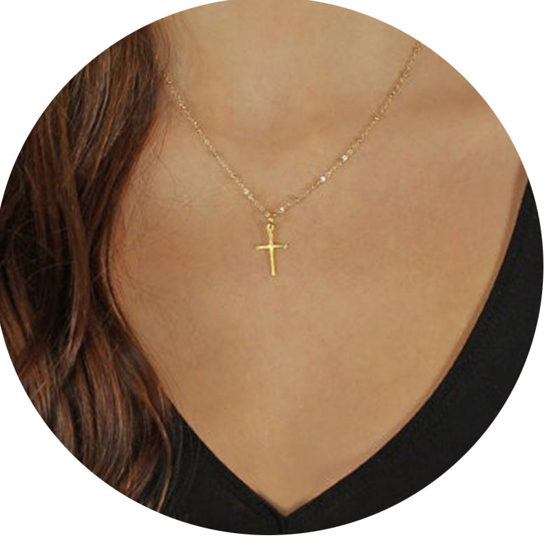 Alloy Cross Pendant Necklace