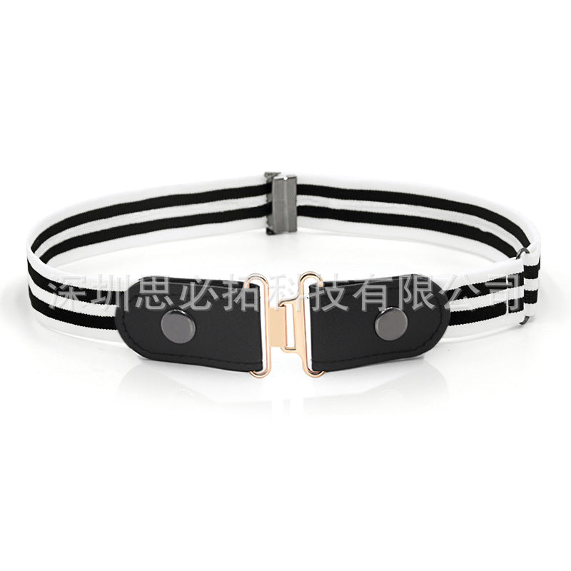 Braided leather button belt