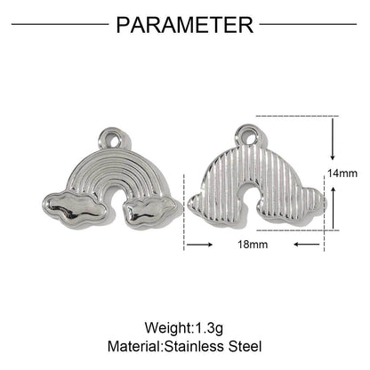 French bow oval zircon titanium steel pendant