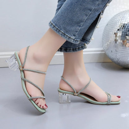 Spring and summer mid-heel san