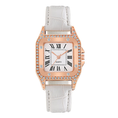 Barrel Square Belt Ladies Watch