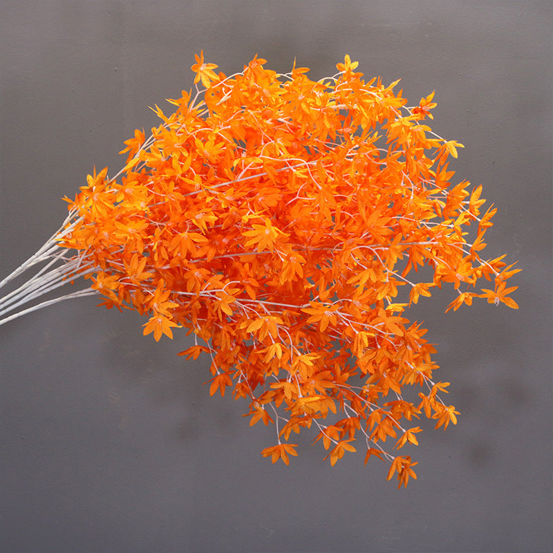 Background with decorative maple leaves