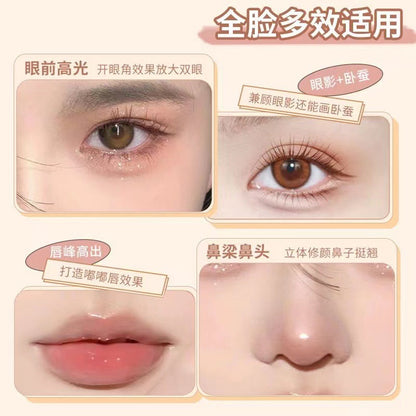 Barra de sombra de ojos de doble punta iluminador y debajo de los ojos 