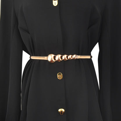 fashion Metal round buckle belt