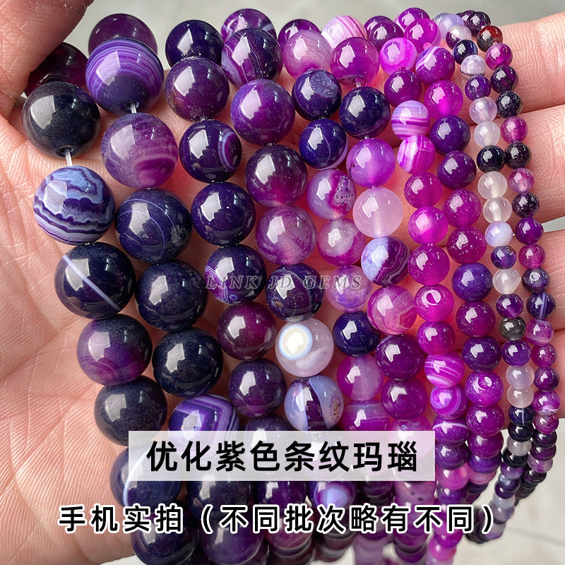 Striped agate loose beads