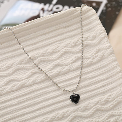 Black Heart Pendant Necklace