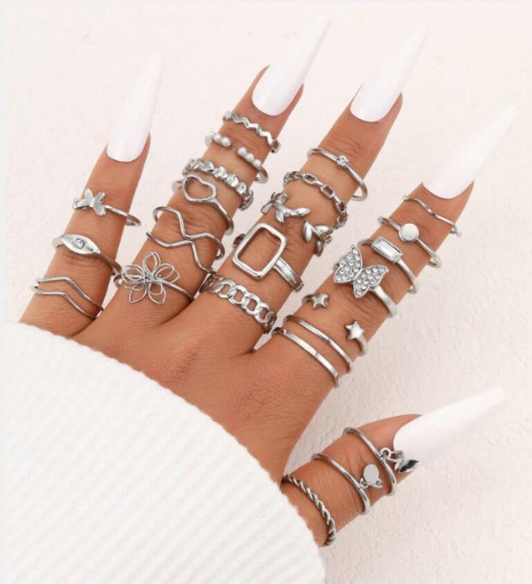 Butterfly Leaf Multi-Ring Set