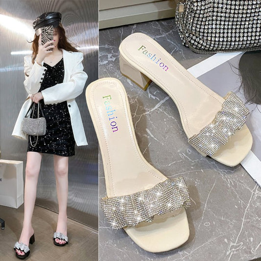 Sequins one word sandals wholesale