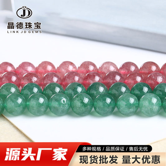Strawberry crystal loose beads DIY beads