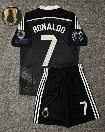 14-15 La Liga Real Madrid Retro Black Away Jersey
