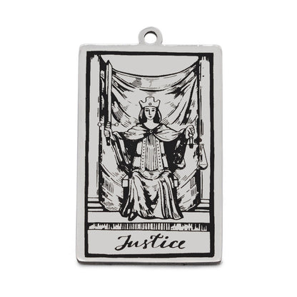 5 pcs/bag Tarot titanium steel pendant retro