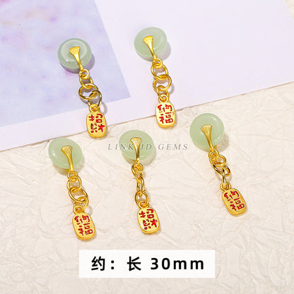 Ancient sand gold dripping copper accessories