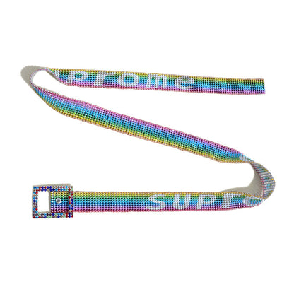 Colorful nine-row full rhinestone belt