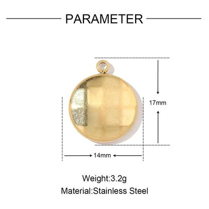 French hollow geometric love titanium steel pendant