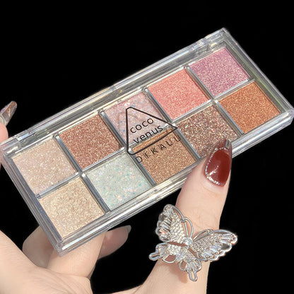 Paleta de sombras de ojos de 10 colores 