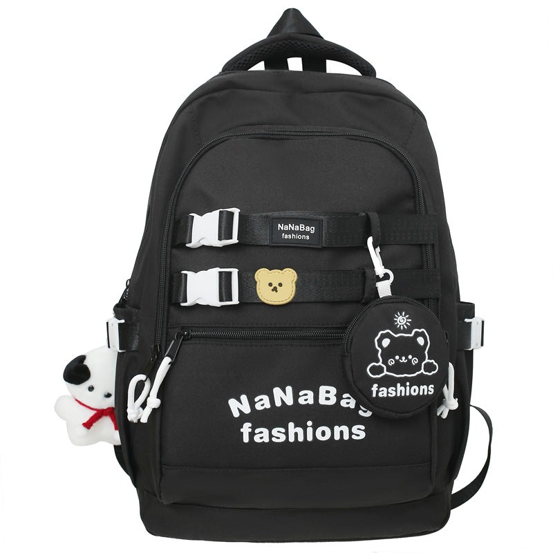 Mochila escolar mochila de gran capacidad en color contrastante 