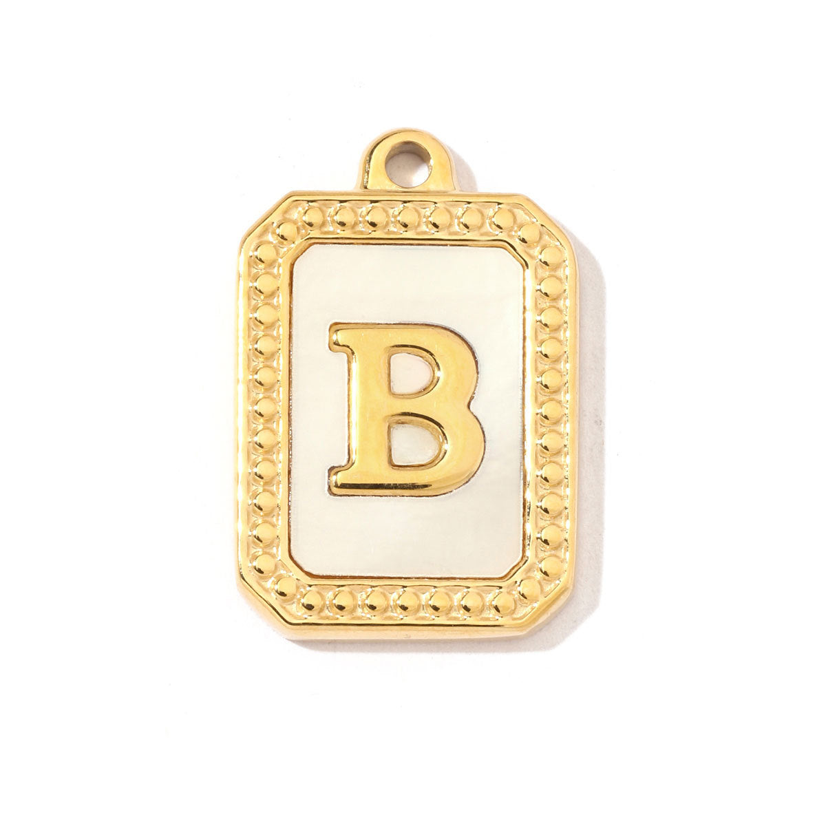 Type retro shell letter titanium steel pendant