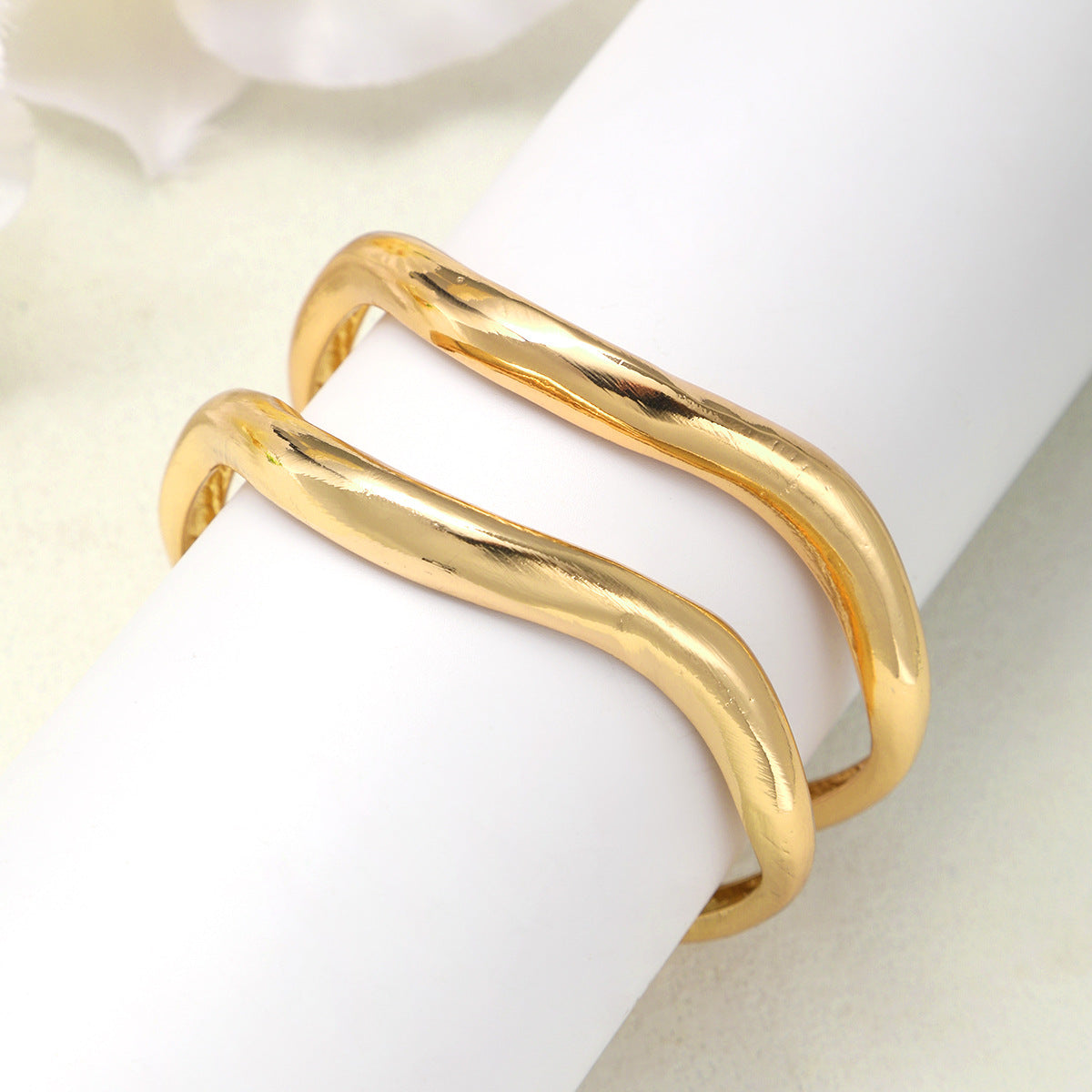 Irregular Open Bangle Bracelet