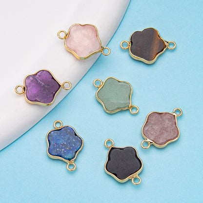 Pingente de flor de cristal com seis pétalas 