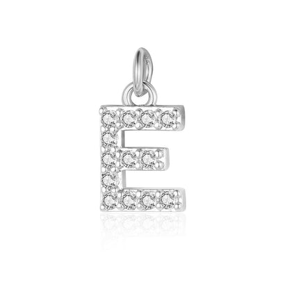 26 English letters copper zircon pendant DIY