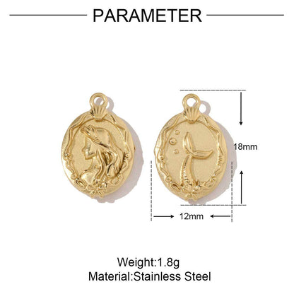 Angel Eye Titanium Steel Necklace Pendant