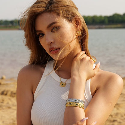 Evil Eye Square Ring