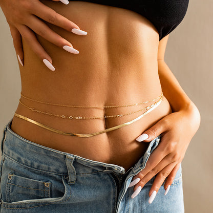 Body chain Metal rhinestone chain Waist chain