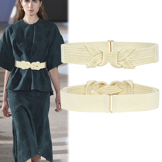 Stylish ladies woven elastic belt