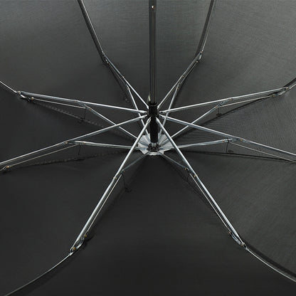 Paraguas doble resistente al viento de primera calidad con mango recto 