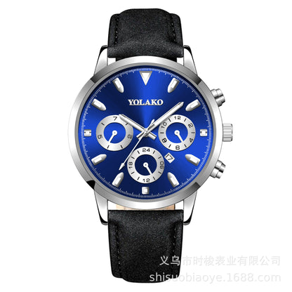 Belt Multicolor Men's Quartz Calendar Watch