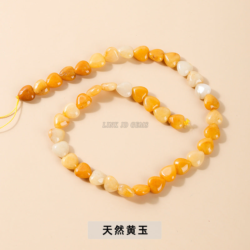 10 * 4Mm peach heart loose beads