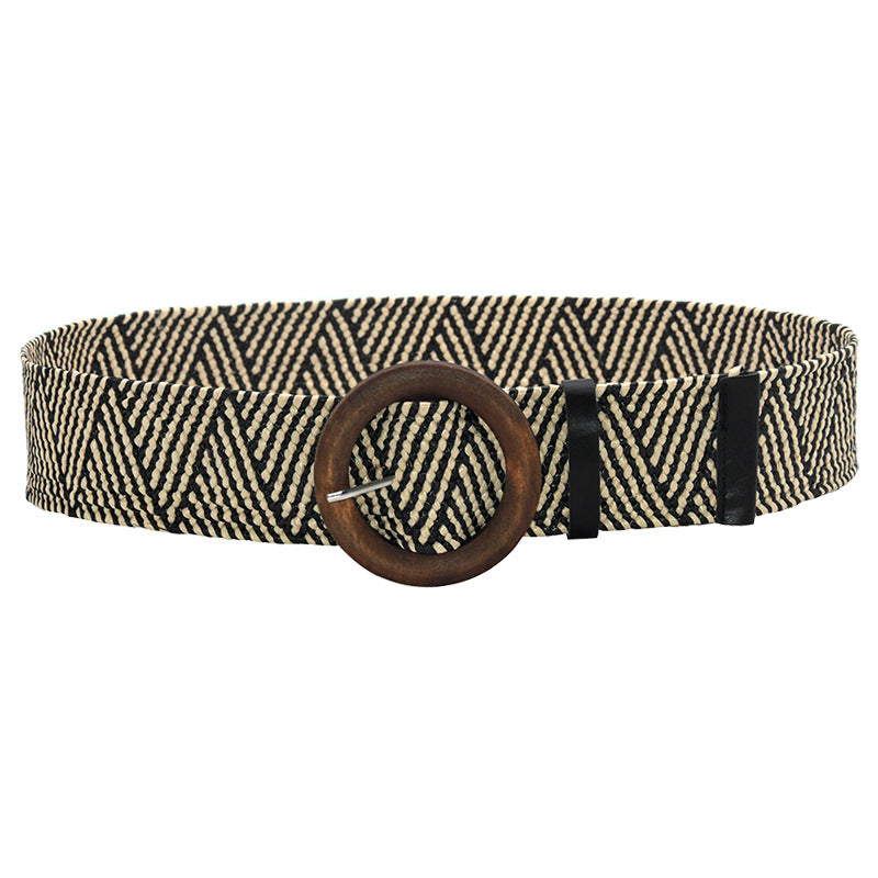 Braided wide waist seal elastic elastic