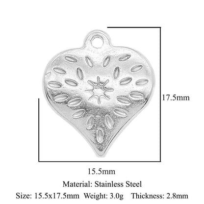 3pcs/pack Stainless steel geometric love sun pendant