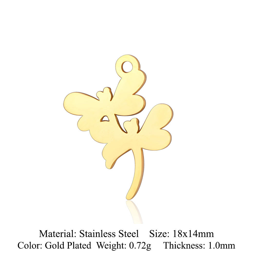 5 pcs/titanium steel pendant swan elephant gecko dolphin